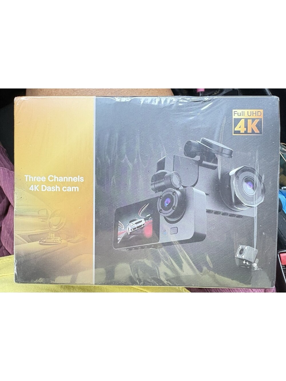 Dash Cam, 3 Channel Dash Cam, 4K+1080P Dash Cam Front and Inside Triple Dash Cam